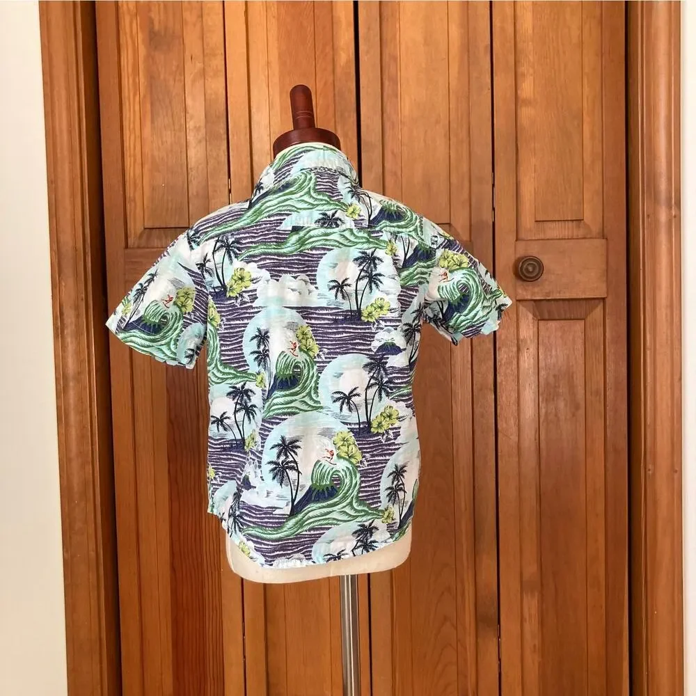 Old Navy Little Boy Hawaiian Themed Buttondown, Size 4T